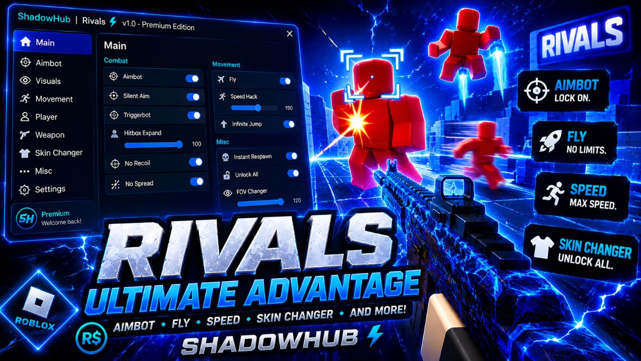RIVALS SILENT AIM / ALL SKINS / AND MORE 🍀